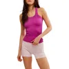 Free People Rib Racerback Tank Top In Vivid Viola