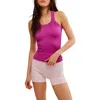Free People Rib Racerback Tank Top In Vivid Viola