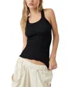Free People Ribbed Seamless Tank Top In Black In Black