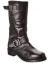 Free People Ride Or Die Engineer Leather Boot In Black