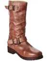 Free People Ride Or Die Engineer Leather Boot In Brown