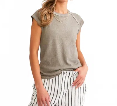 Free People Riley Crew Neck Tee In Brown