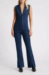 FREE PEOPLE FREE PEOPLE RING THE ALARM DENIM JUMPSUIT