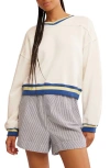 Free People Rio Crop Sweatshirt In Ivory Combo