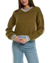 Free People Rio Crop Sweatshirt In Green