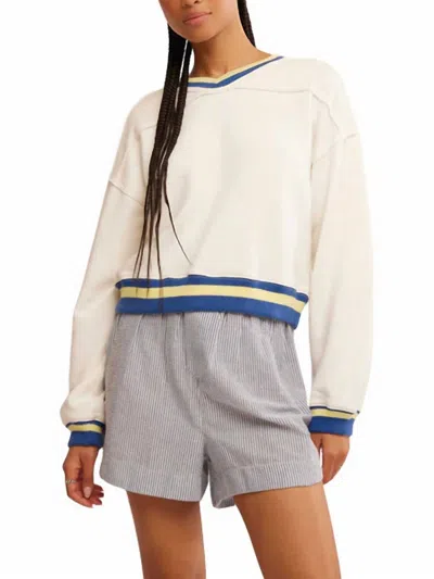FREE PEOPLE RIO SWEATSHIRT IN IVORY