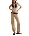 FREE PEOPLE RISK TAKER MID RISE STRAIGHT JEANS IN ECRU