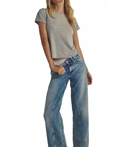 Free People Risk Taker Mid-rise Straight Jeans In Mantra In Blue