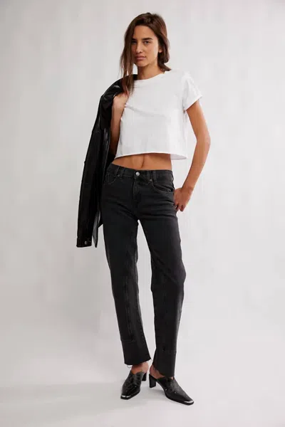 Free People Risk Taker Mid-rise Straight Jeans In Main Squeeze In Multi