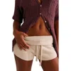 Free People Rita Sweater Knit Cotton Shorts In Barnacle Island