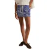 Free People River Canyon Print Drawstring Miniskirt In Blue