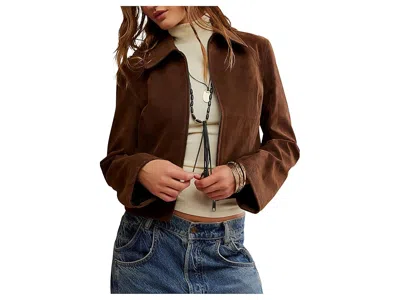 Free People River Vegan Jacket In Double Espresso In Brown