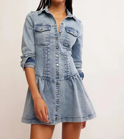 Free People Roadhouse Mini Dress In On The Road Rinse In Multi