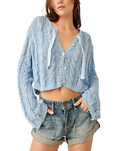 Free People Robyn Cardigan In Blue Bell