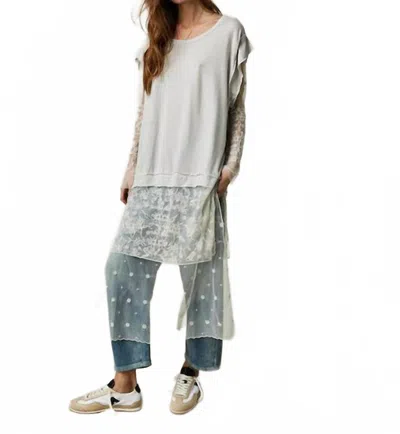 Free People Rock Steady Maxi Top In Moonrock In Gray
