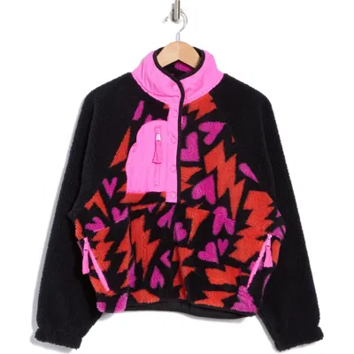 Free People Rocky Ridge Fleece Pullover In Wine