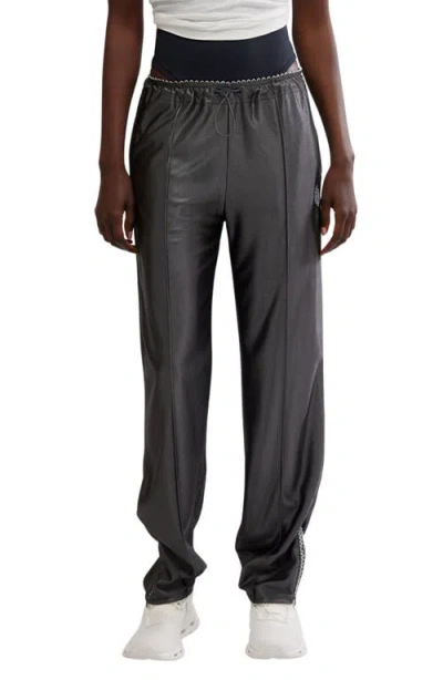 Free People Roll With It Drawcord Pants In Gun Metal