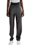 Free People Roll With It Drawcord Pants In Gun Metal