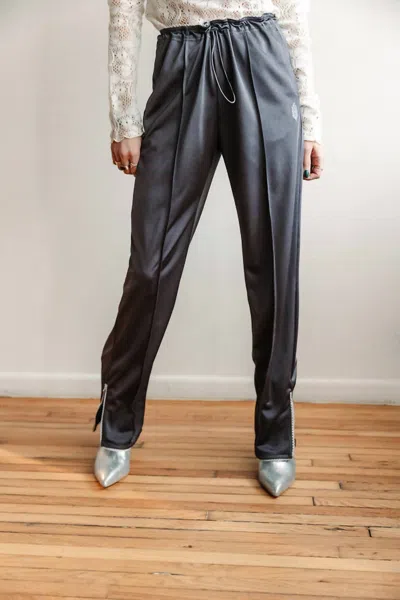 Free People Roll With It Pants In Grey In Multi