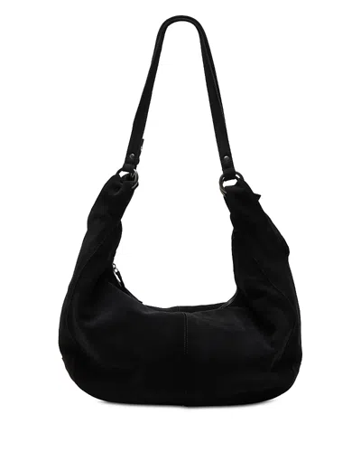 Free People Roma Suede Tote In Black
