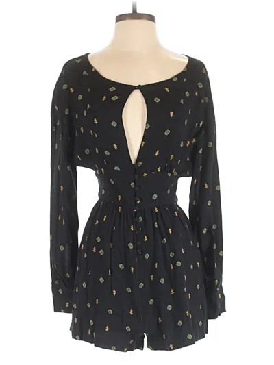 Pre-owned Free People Romper In Black