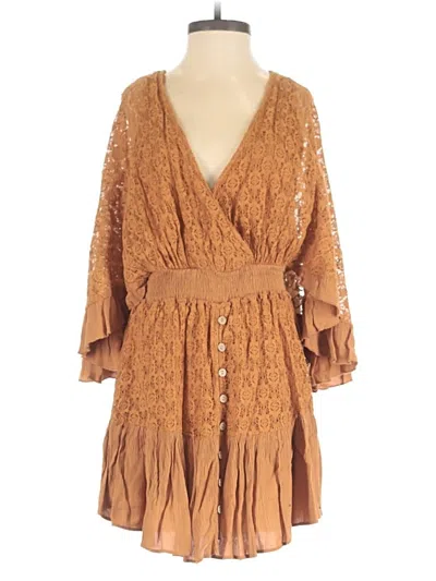 Pre-owned Free People Romper In Brown