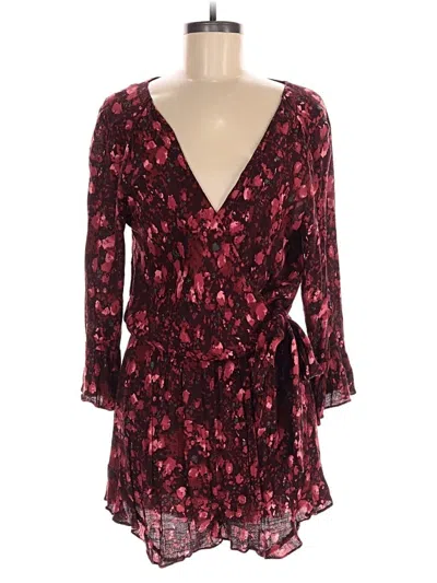 Pre-owned Free People Romper In Burgundy