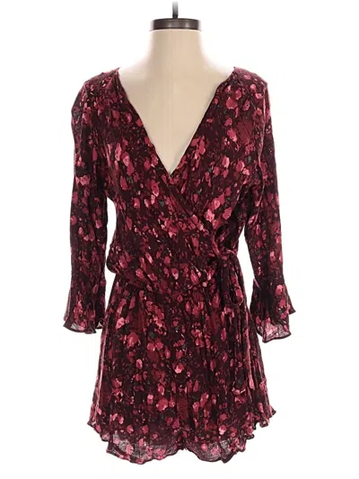 Pre-owned Free People Romper In Burgundy