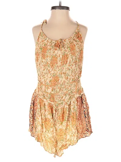 Pre-owned Free People Romper In Gold