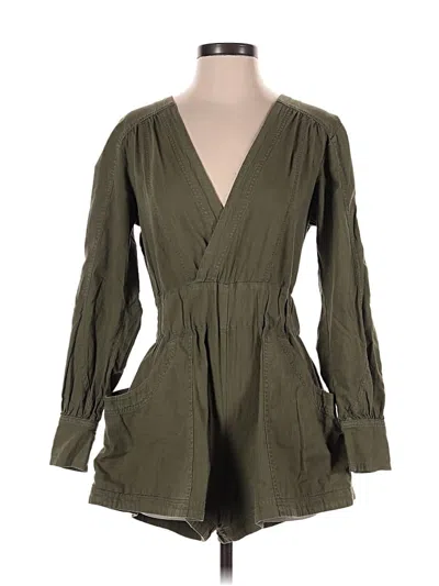 Pre-owned Free People Romper In Green