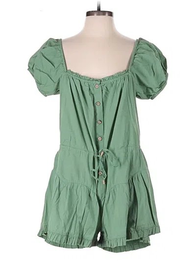 Pre-owned Free People Romper In Green