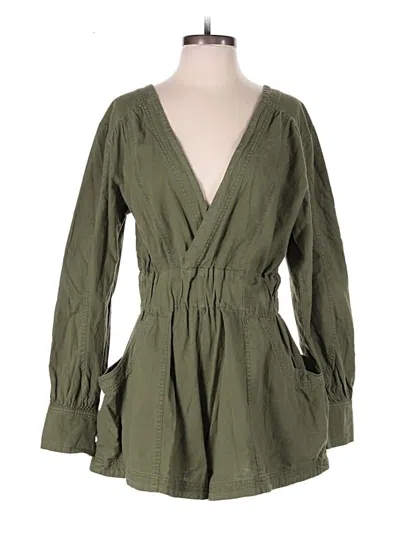 Pre-owned Free People Romper In Green