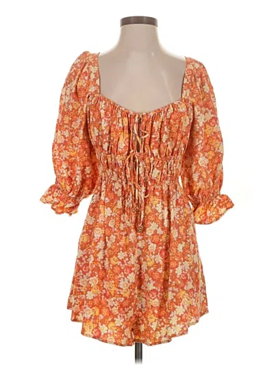 Pre-owned Free People Romper In Orange