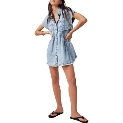 Free People Ronnie Denim Mini Shirtdress