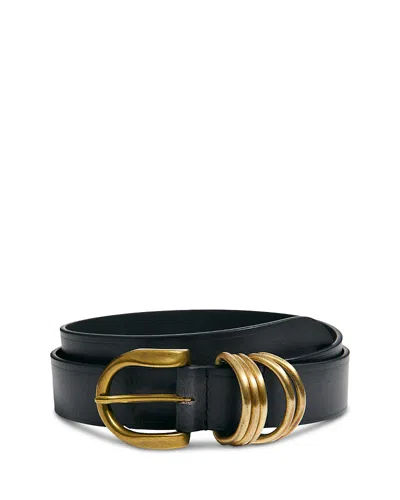 Free People Rori Leather Belt In Black