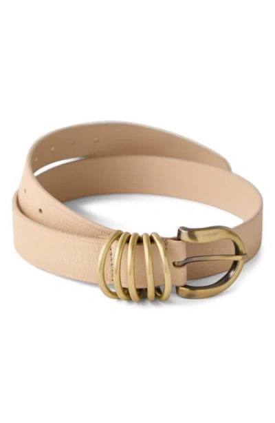 Free People Rori Leather Belt In Neutral