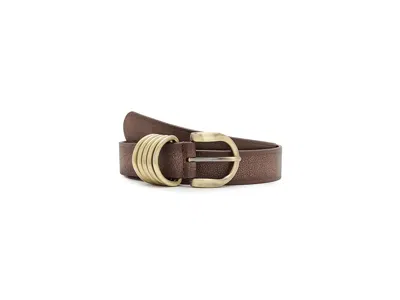 Free People Rori Leather Belt Women's Belts Cognac: Xs-sm (23.5-29.5" Waist) In Brown