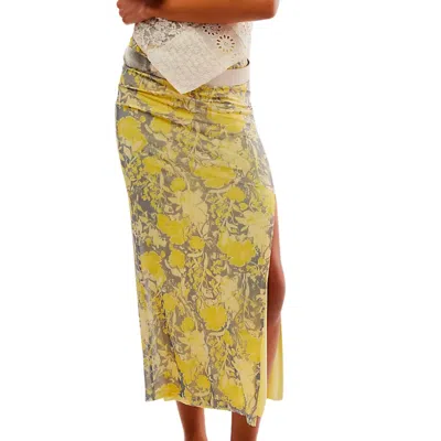 Free People Rosalie Mesh Midi Skirt In Black Combo