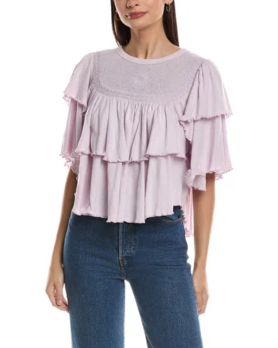 Free People Rose Party T-shirt In Purple