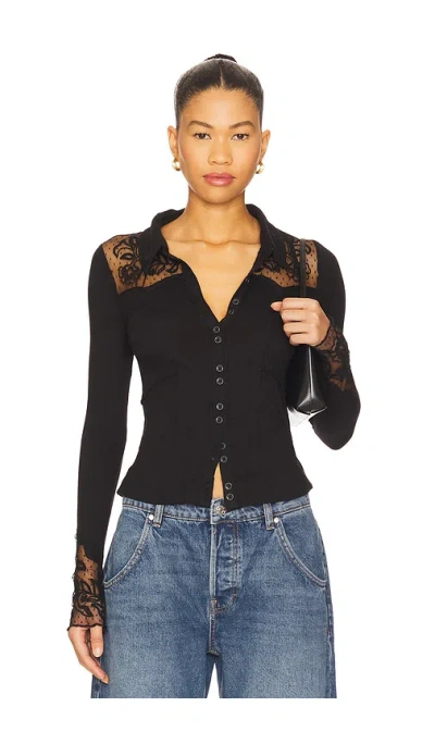 FREE PEOPLE ROSEBUD CUFF TEE