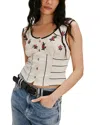 Free People Rose Bud Pointelle Knit Tank In Neutral