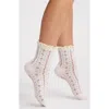 Free People Rosebud Waffle Knit Ankle Socks In Neutral