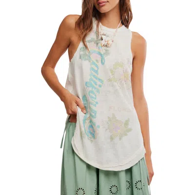 Free People Rosie Graphic Tank In White