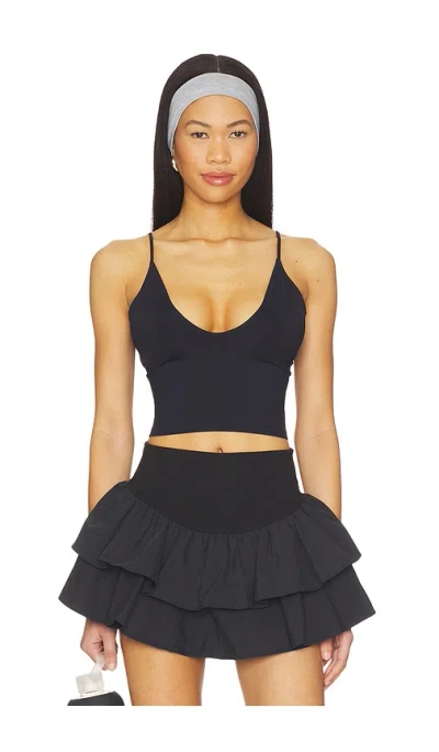 Free People Round Two Skinny Strap Tank In Black