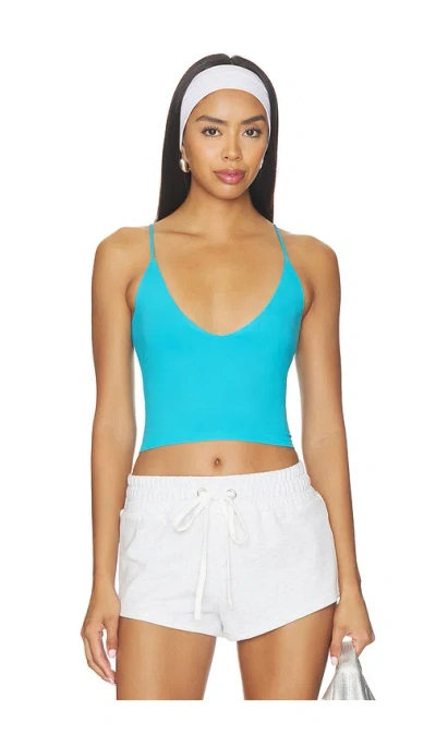 Free People Round Two Skinny Strap Tank In Blue