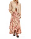 Free People Rowan Maxi Skirt In Floral Mauve In Multi