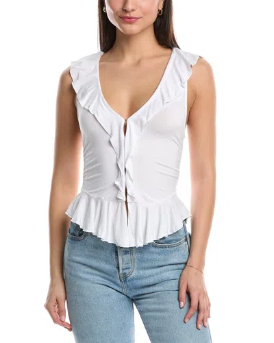 Free People Ruffle Me Away Tank In Ivory