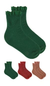Free People Ruffle Sock Pack In Green