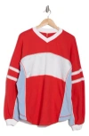 Free People Rugby Ready Layer Sweatshirt In Winterberry Combo