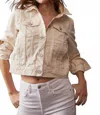Free People Rumors Denim Jacket In Ecru In Neutral